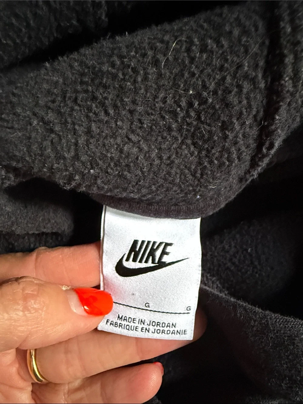 Nike Black Hoodie with White Logo kids 10y 🖤